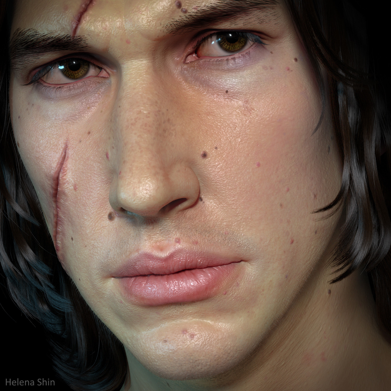 Artstation Kylo Ren Star Wars 3d Fanart Helena Shin