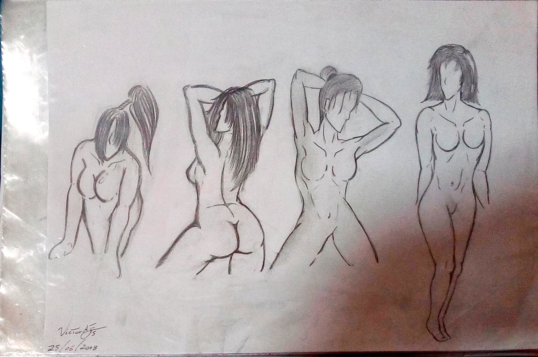 Artstation Woman Body Sketch Victor Hugo Figueiroa,Drawing Cute Alpaca Cartoon
