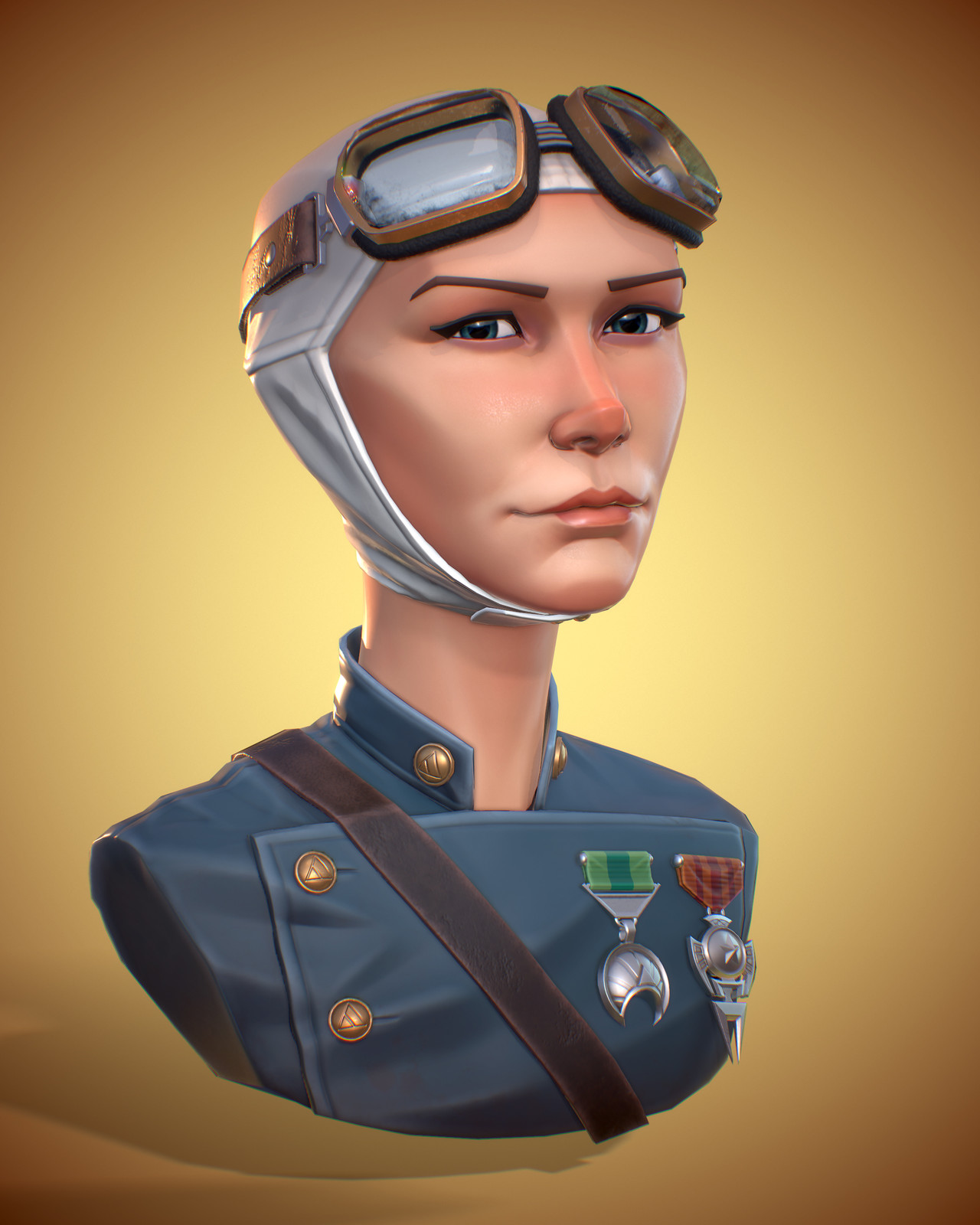 Stylized Female Pilot