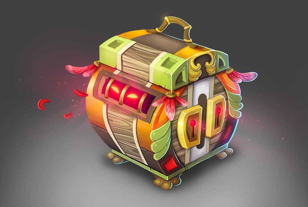 Unreleased chest artwork for Catakeet couriers