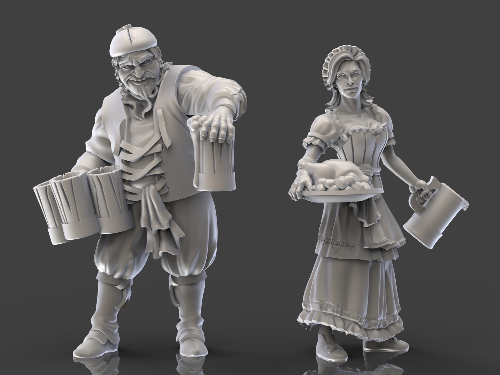 ArtStation - Inn Keeper & Servant Girl