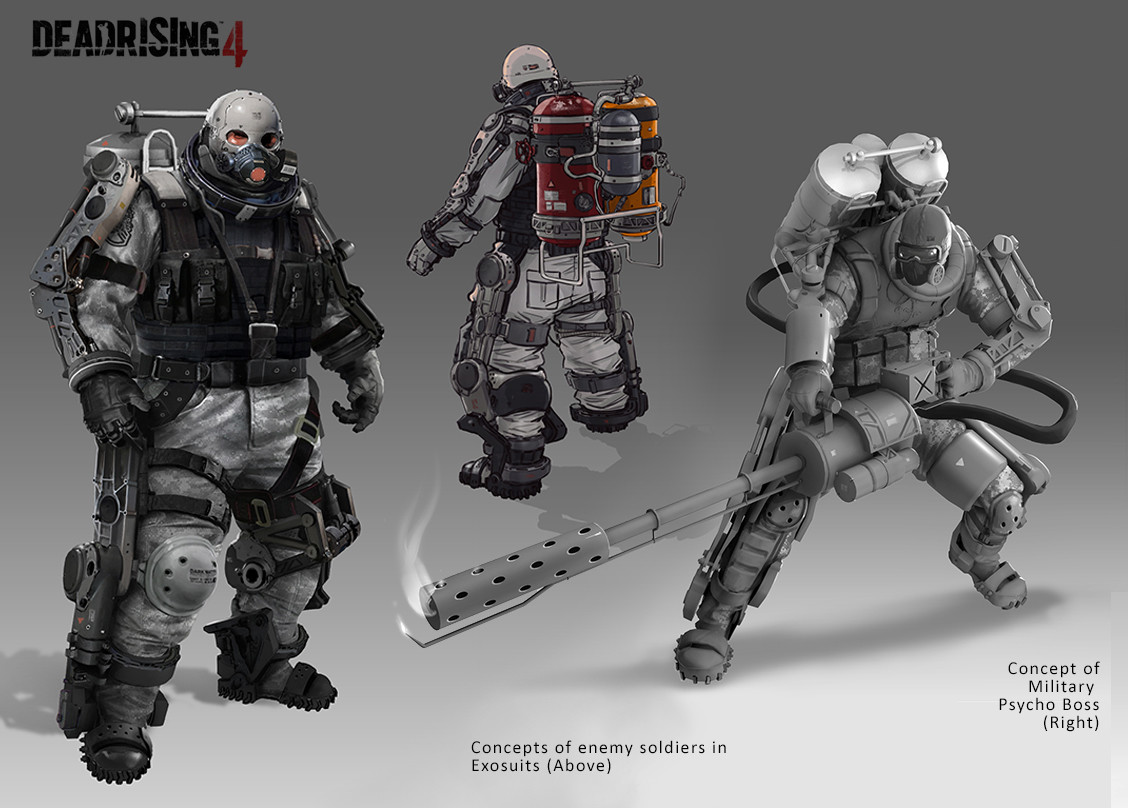 Artstation Dead Rising 4 Military Exosuits