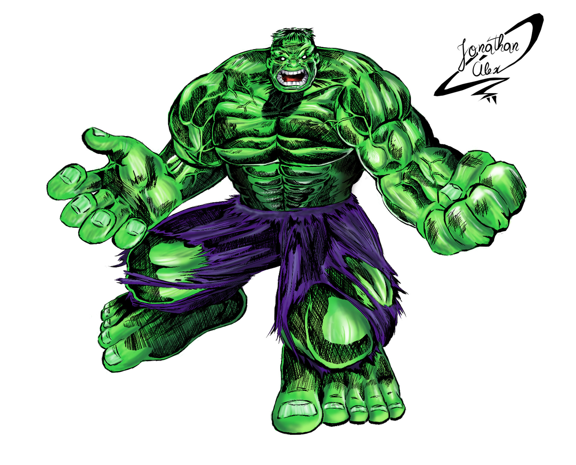 Jonathan Alex The Incredible Hulk Marvel Comics Style