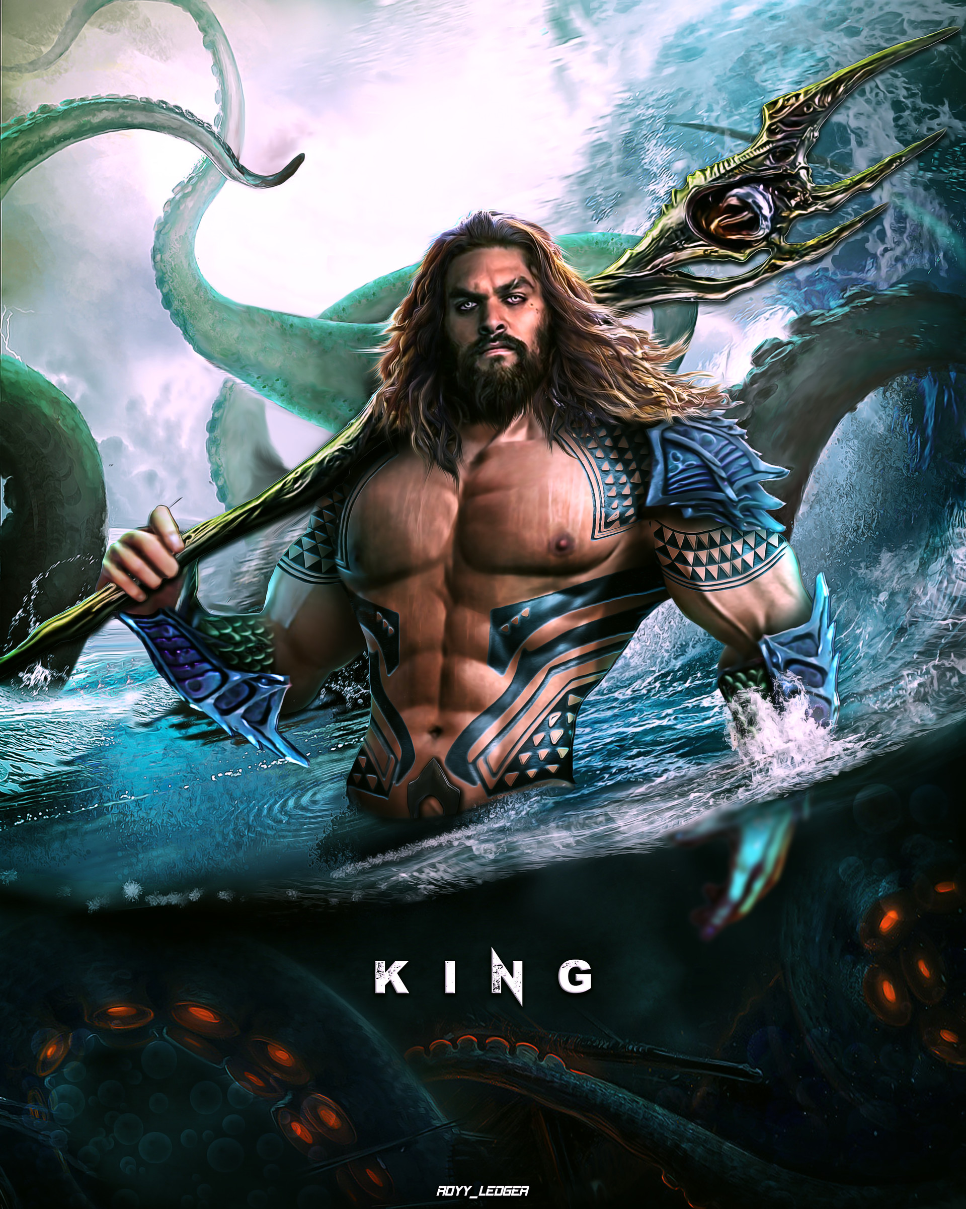 Artstation King Aquaman Worst Nightmare Dc Fanart Series Royy Ledger