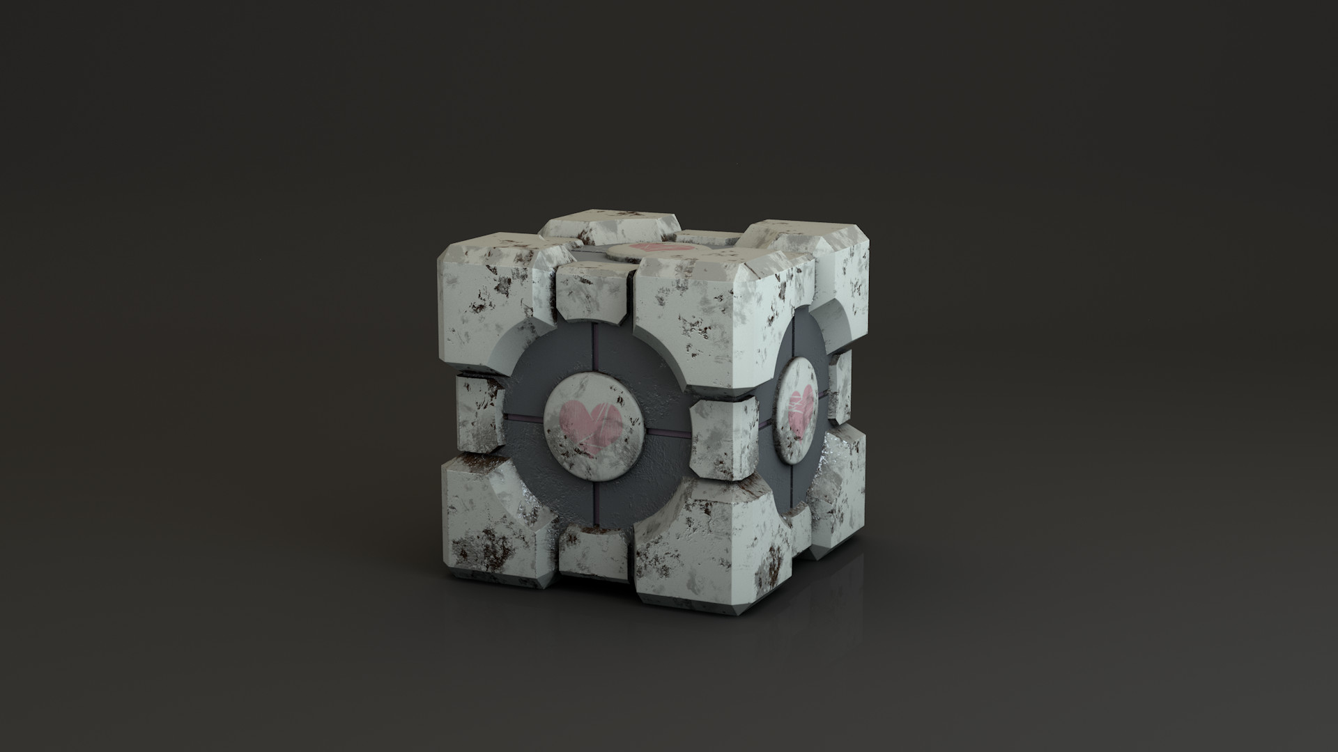 Artstation Companion Cube Fan Art Kristian Berget