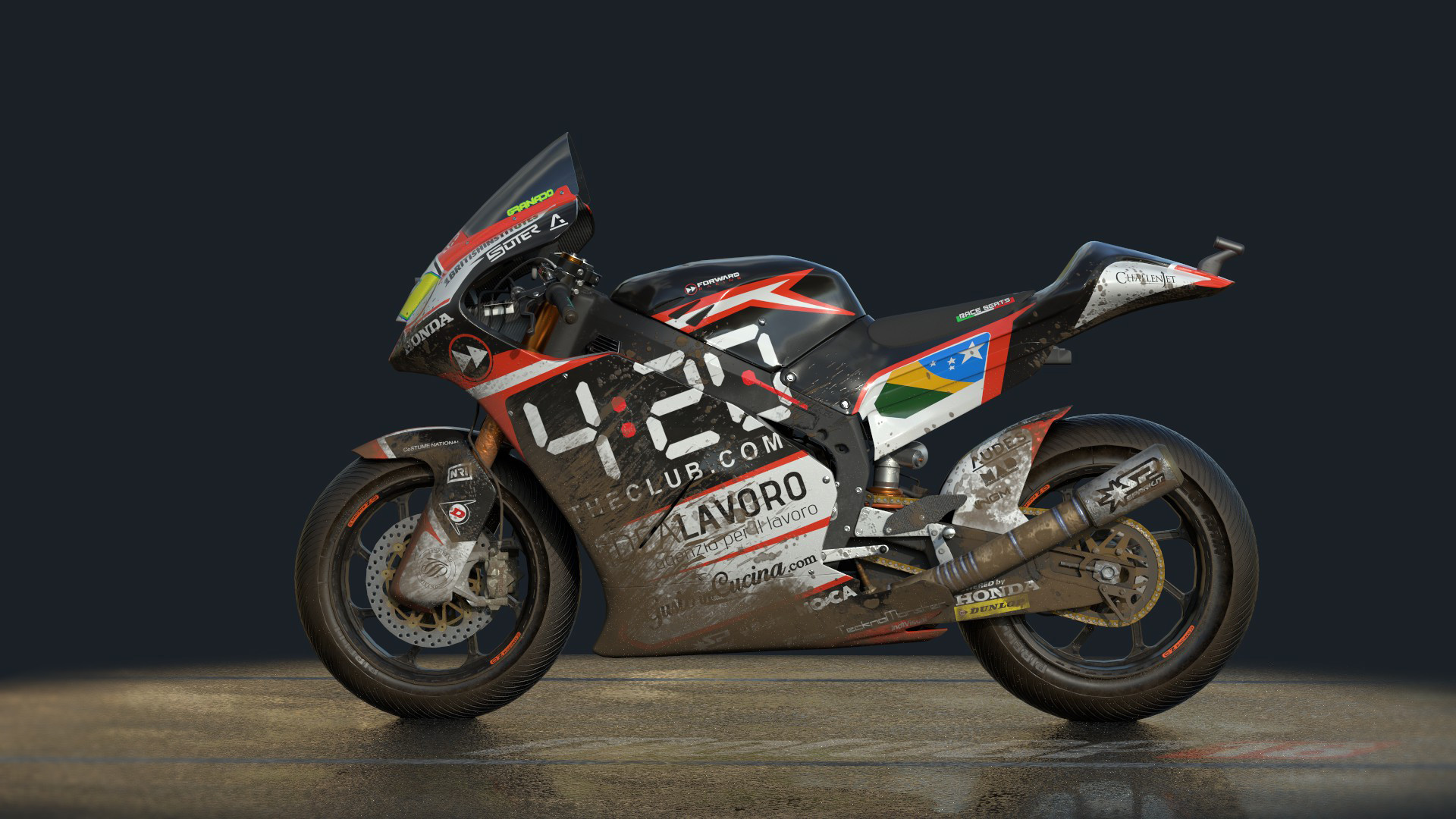 Sasis Kalex Motogp ArtStation Honda Suter Bike Forward Racing Team