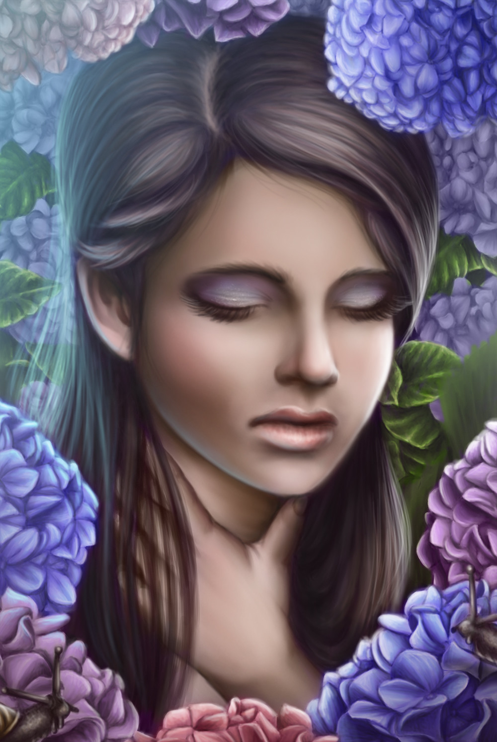Artstation 紫陽花 Ajisai Hydrangea Agnes Chiba