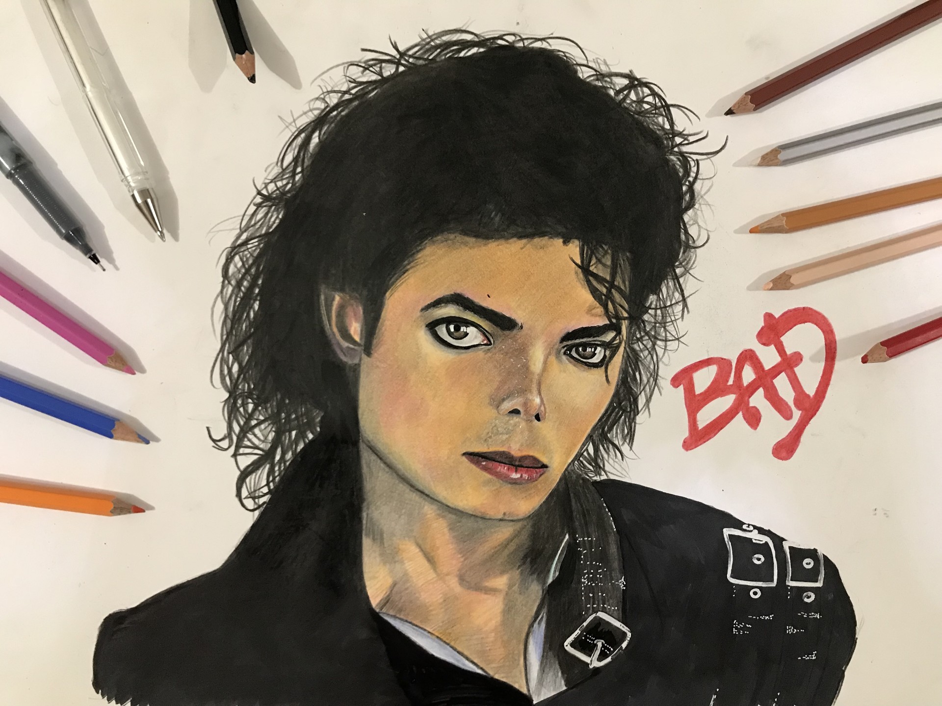 Artstation Michael Jackson S Pencil Color Sketch Himanshu Pandey
