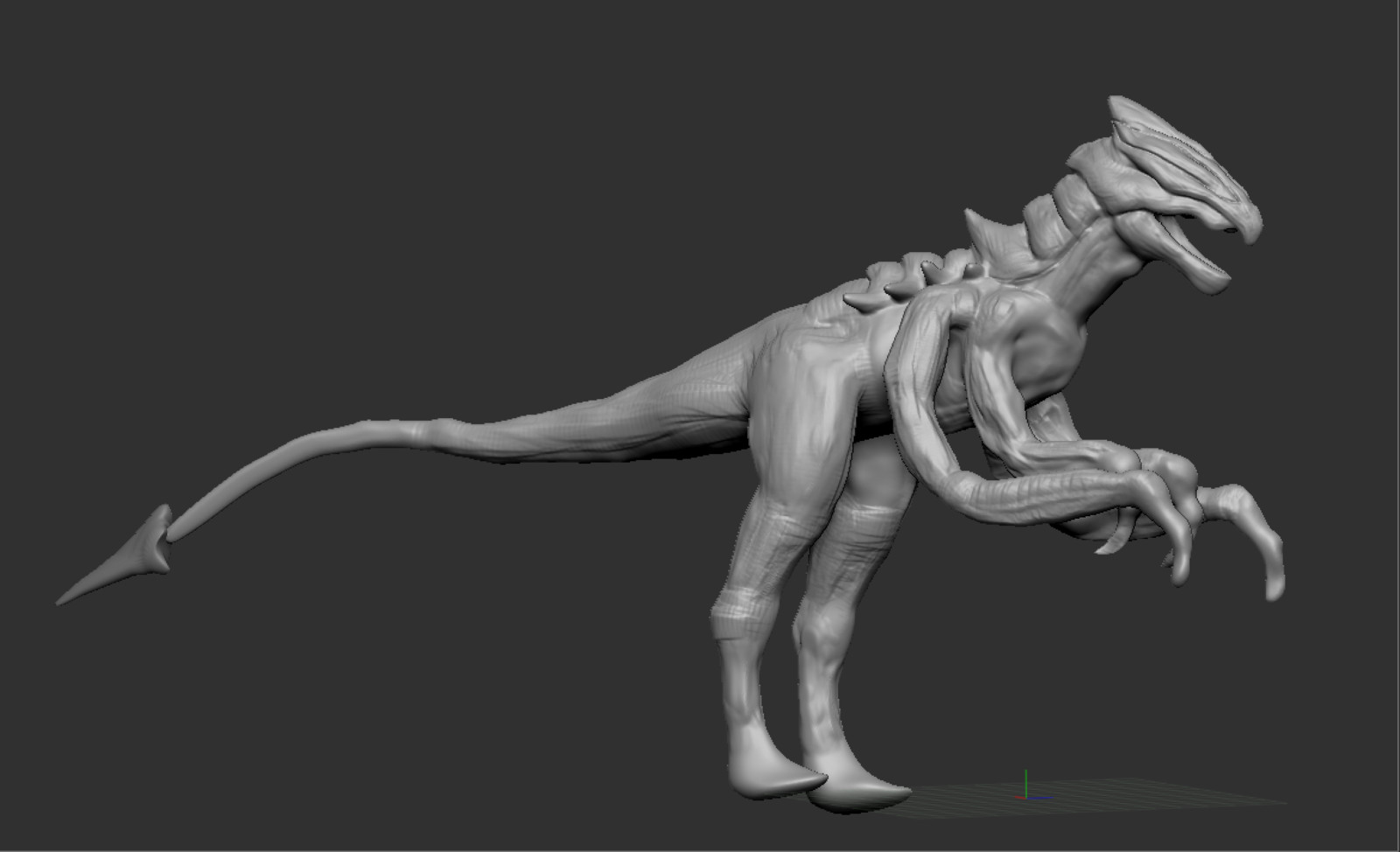 Initial Zbrush model. 