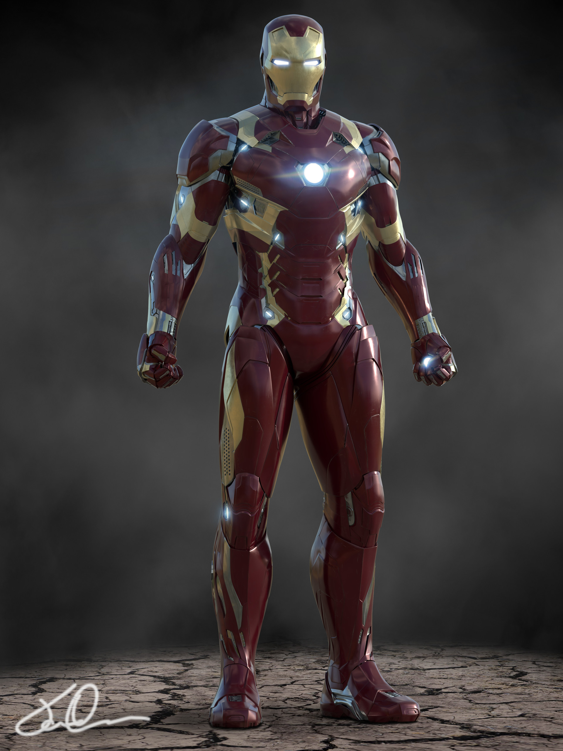 Artstation Iron Man Mark 46 Fabio Ouragom