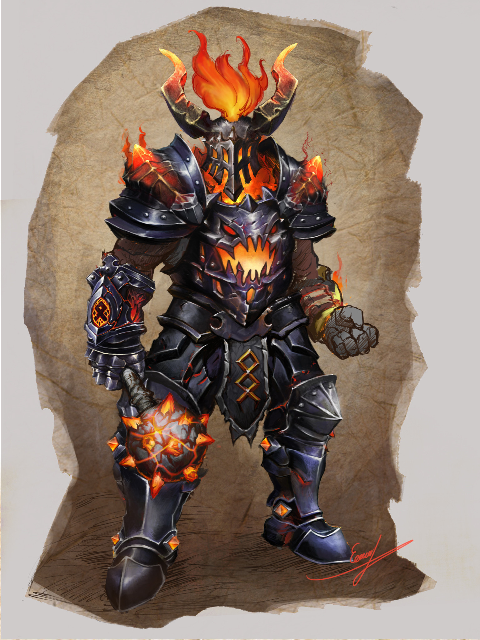 ArtStation Molten Knight