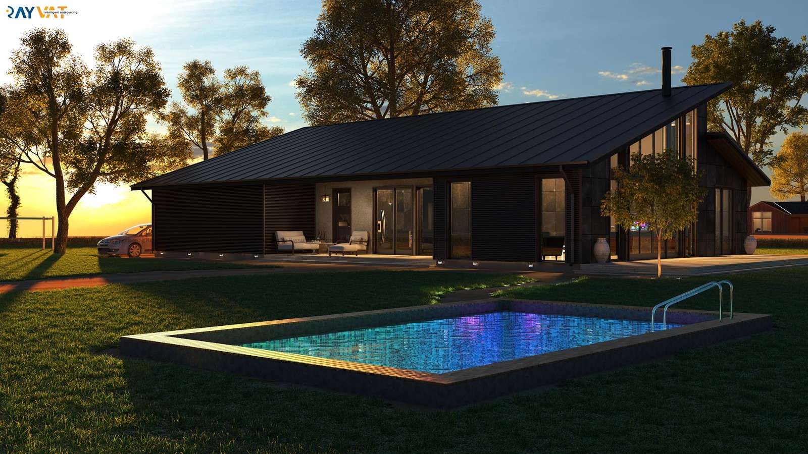 Artstation 3d Exterior Home Design Chicago Rayvat Engineering