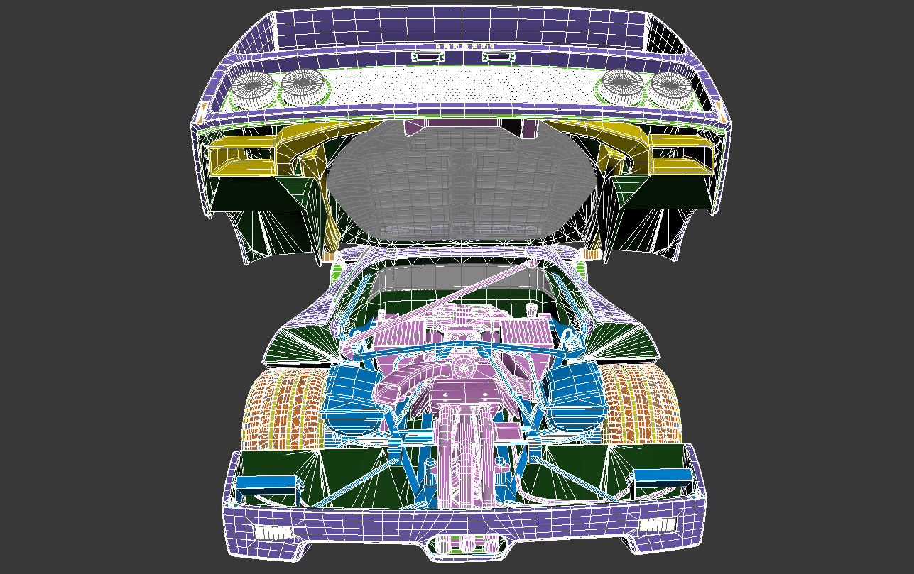 Rear Engine Bay in 3ds Max