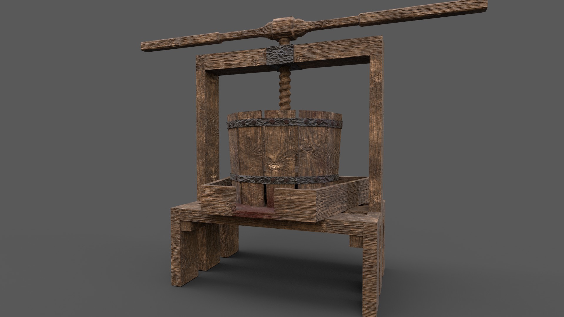ArtStation Medieval Wine Grape Press