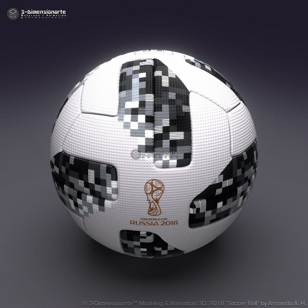 Soccer Ball 3D Telstar 18