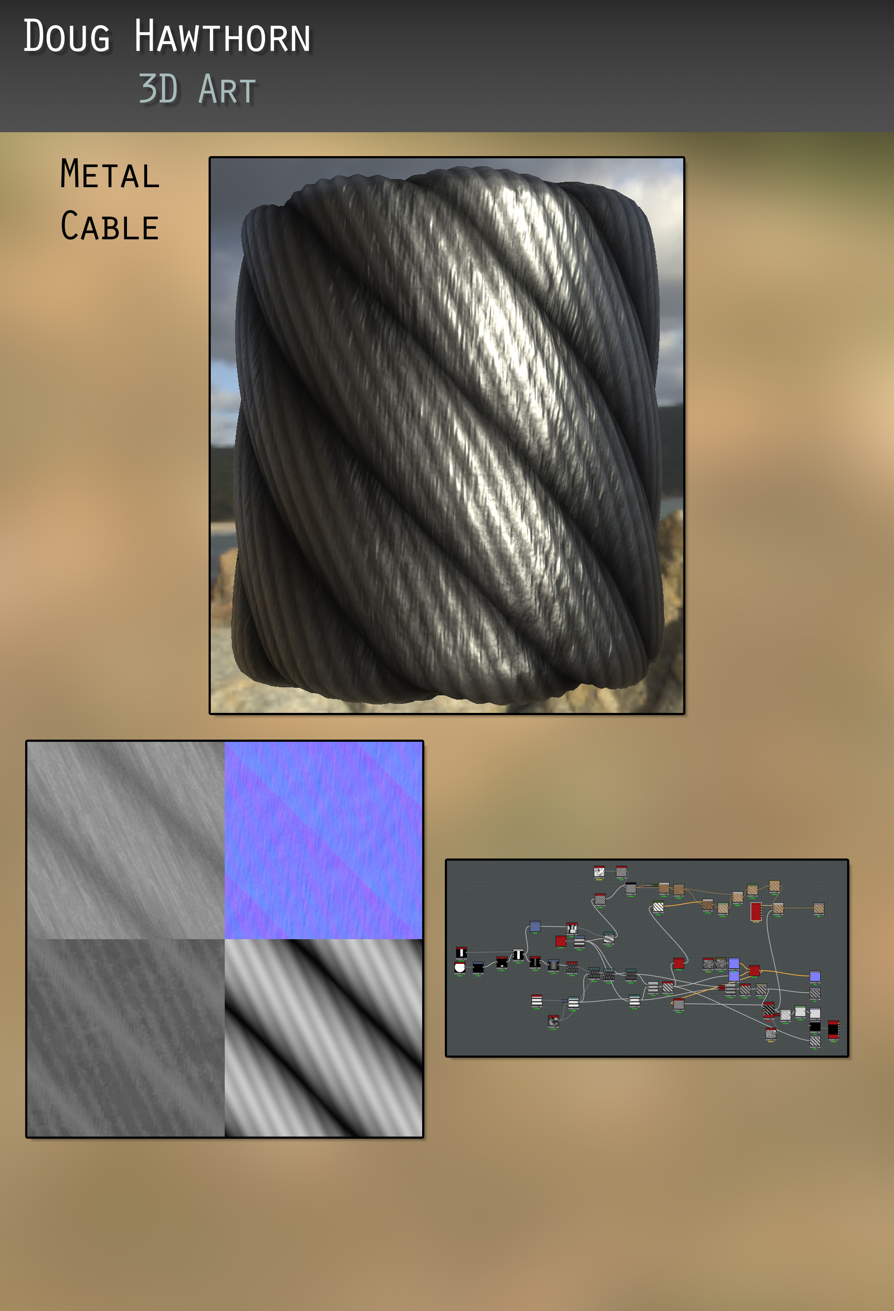 A metal version of the rope material, tweaked to look like metal