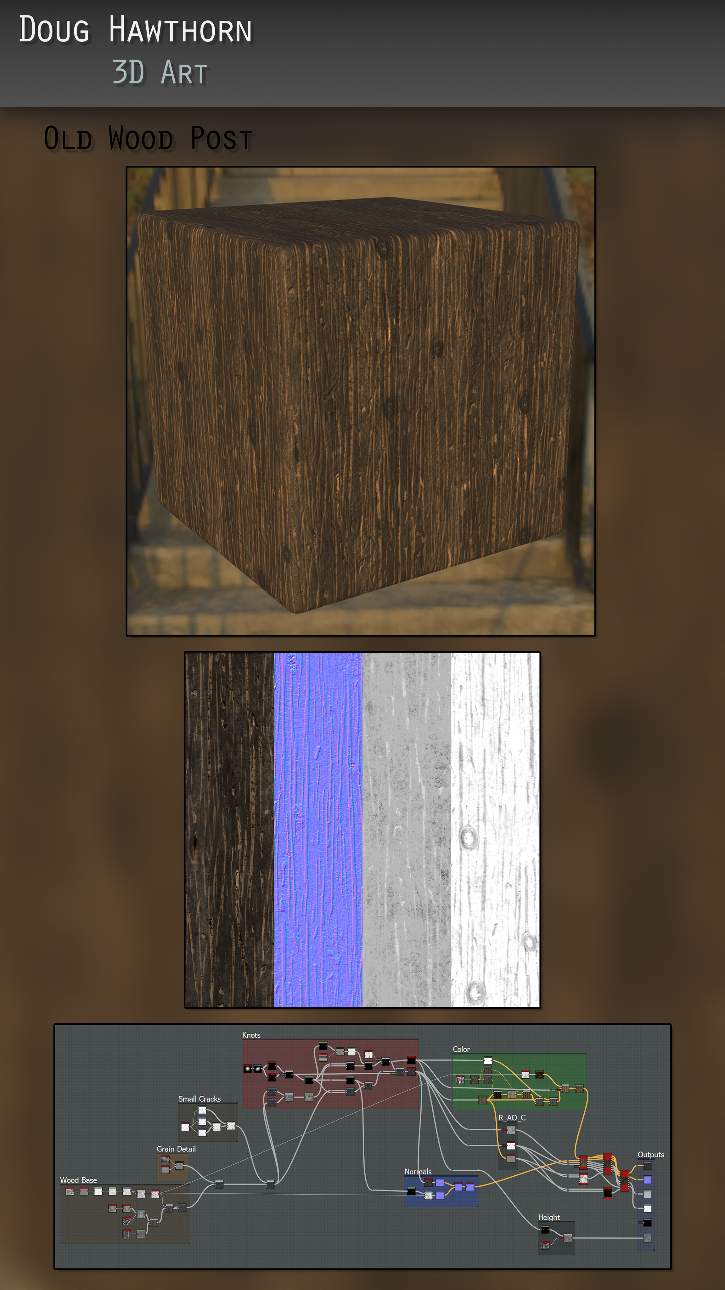 Old Wood Post Material