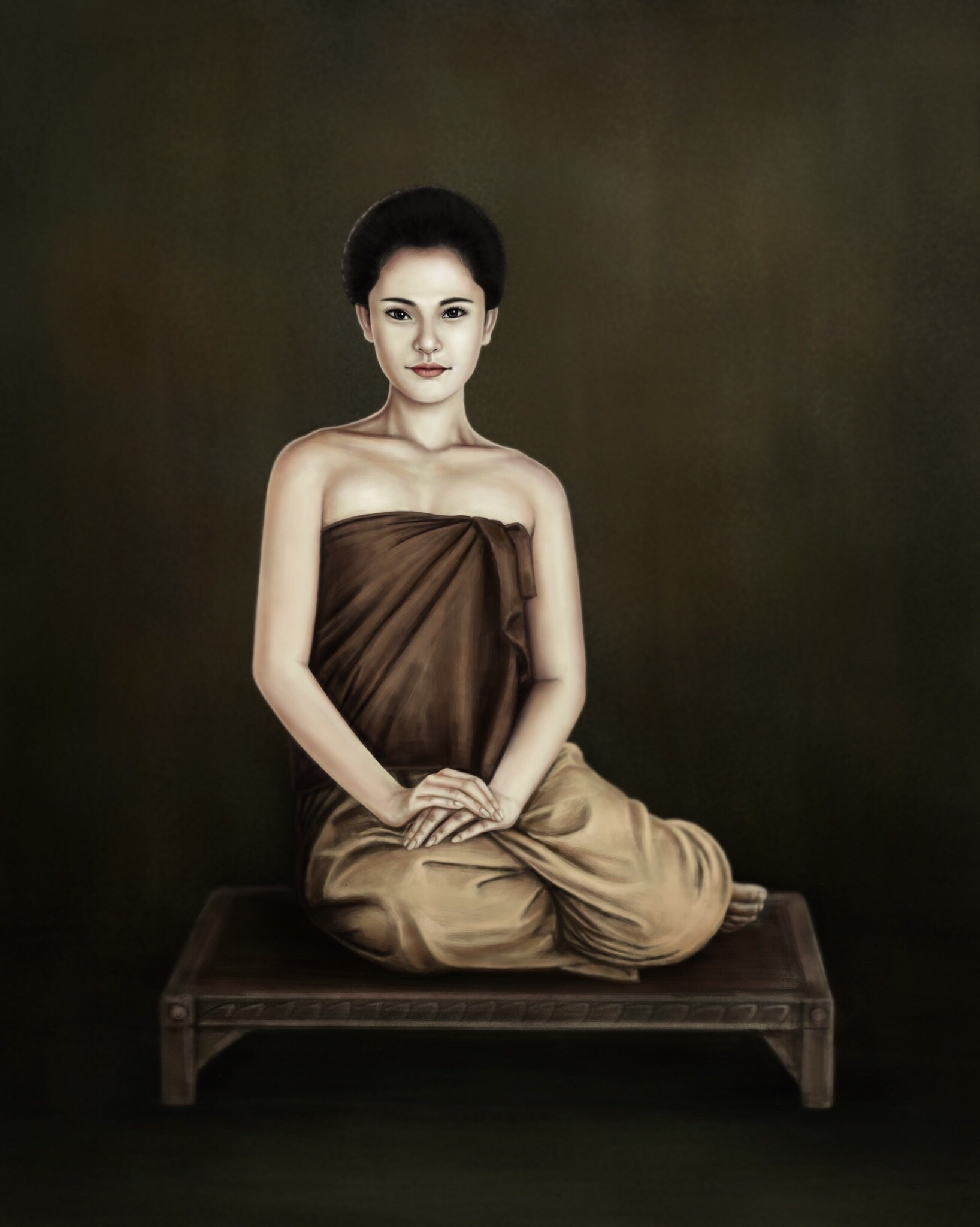 Artstation Khmer Woman Um Sambo