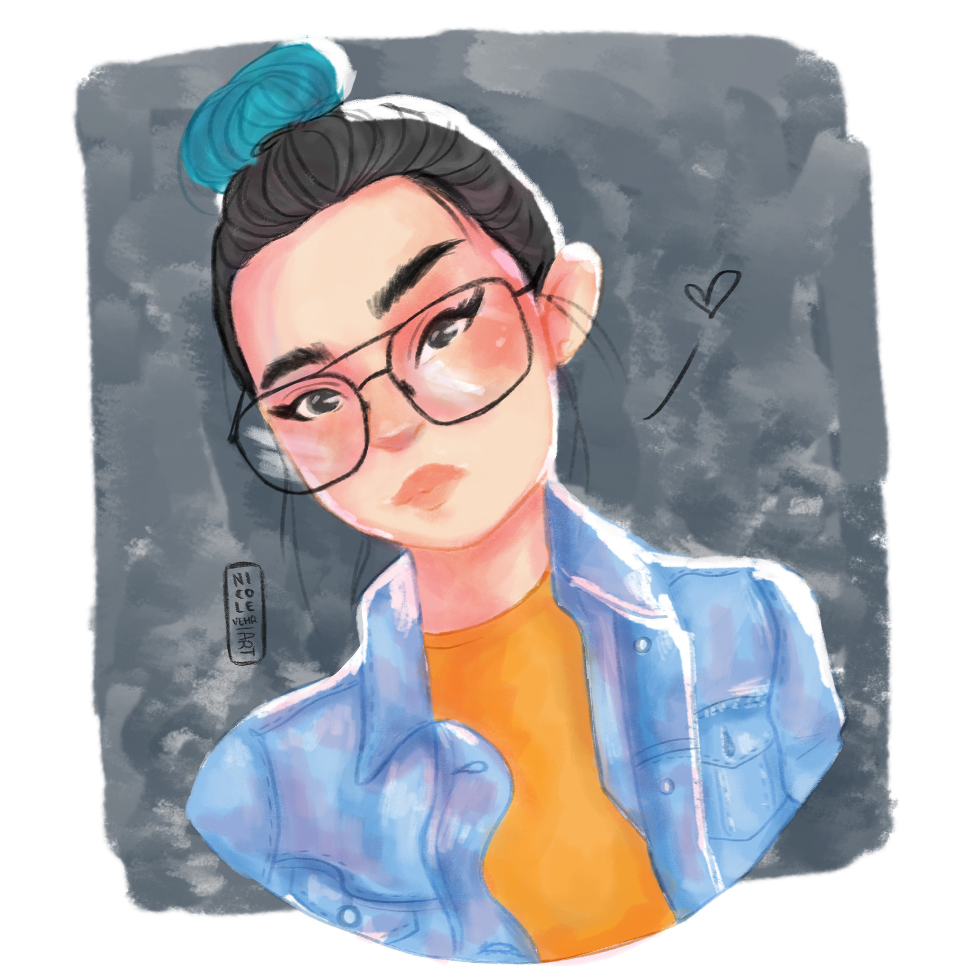 Nicole Vazquez Instagram Girl Portrait,Happy Girl Cartoon Face Drawing Girl