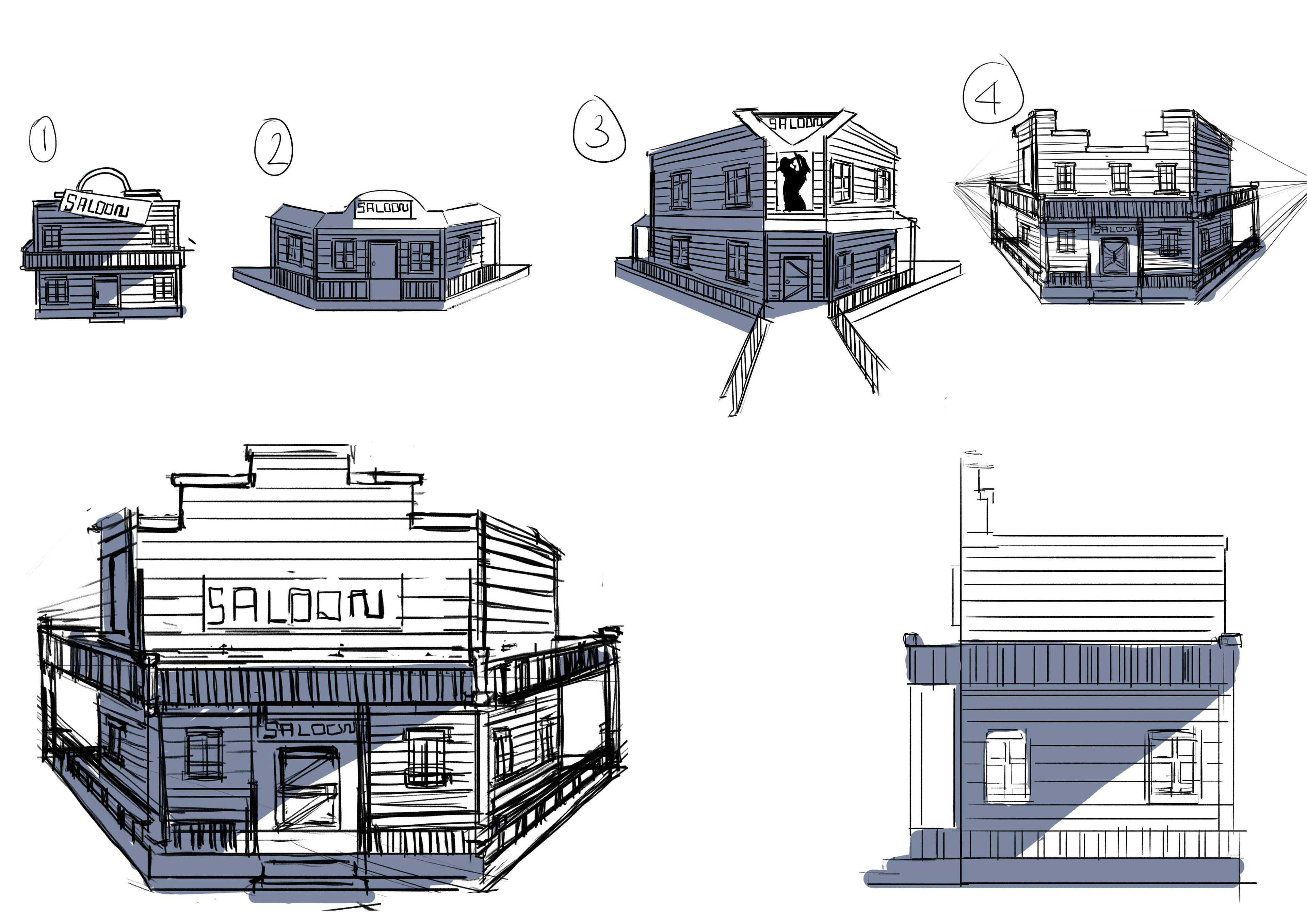 Saloon Iteration Sketches
