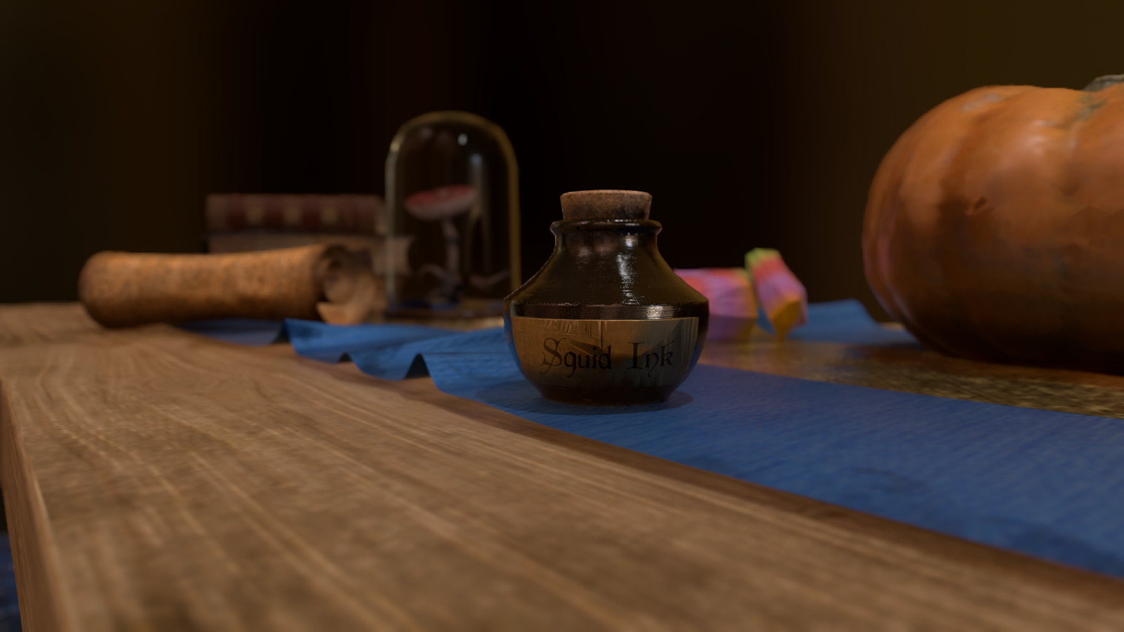 Selection of props rendered in Marmoset Toolbag