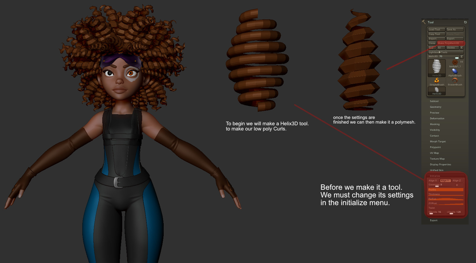 zbrush curly hair tutorial