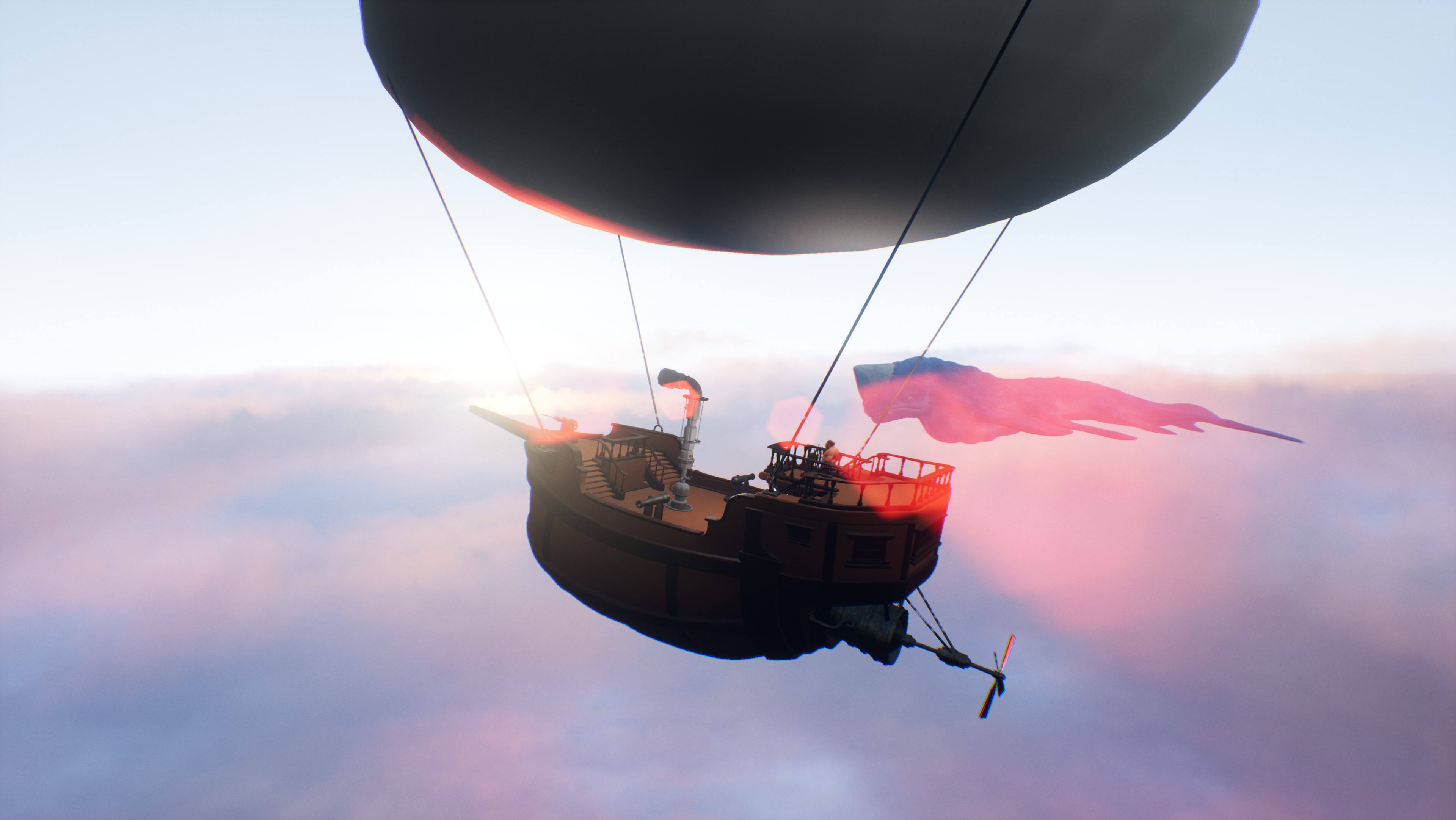 Approaching the sky whale