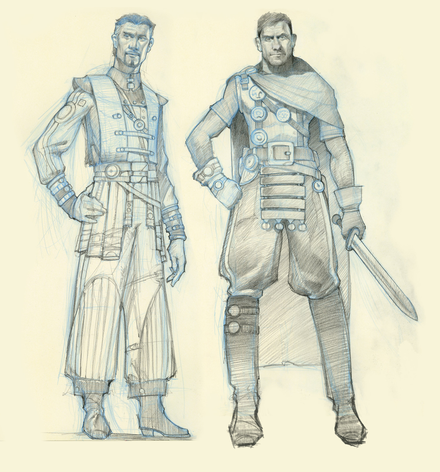 Balthus &amp; Magnus initial character design sketches