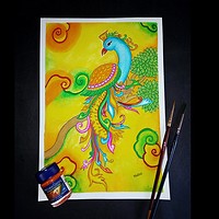 Artstation Abstract Krishna Painting Nalini D