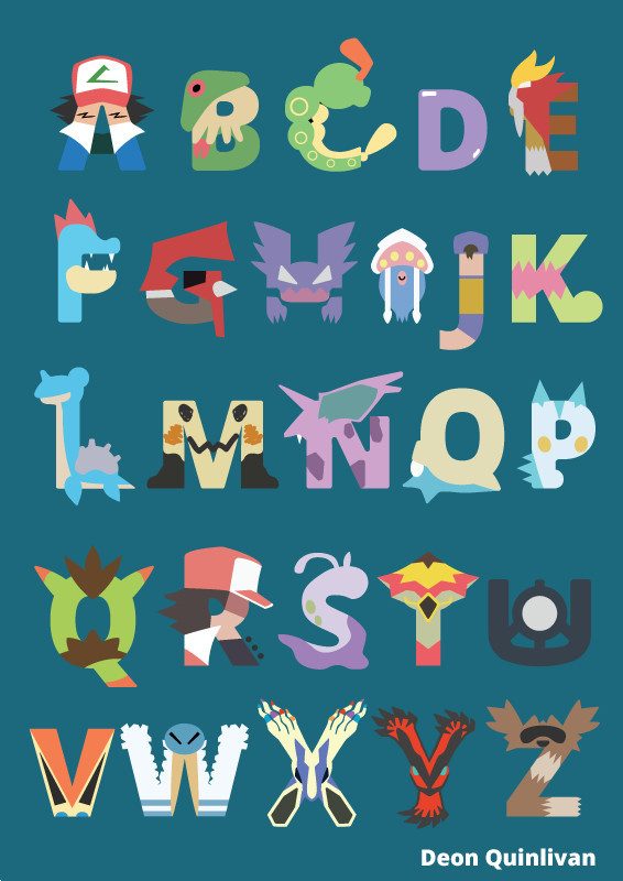 Deon Quinlivan Pokemon Alphabet Deon Quinlivan Pokemon Alphabet