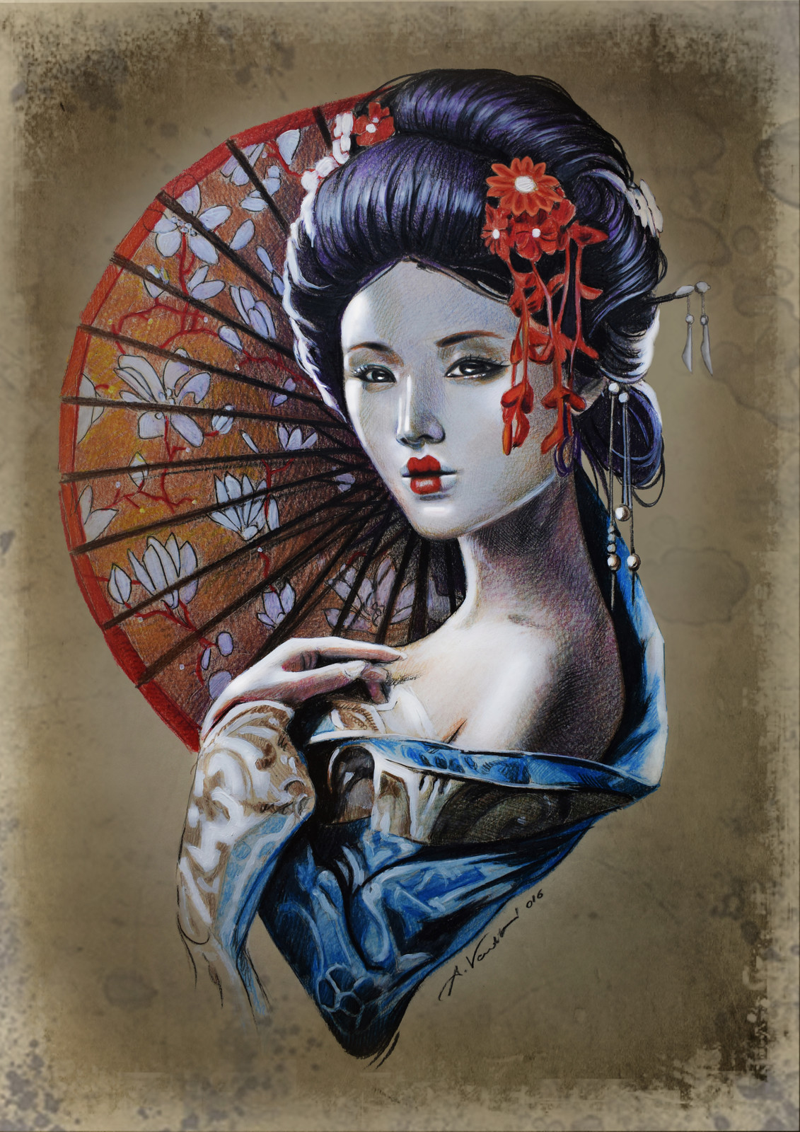 geisha . for tattoo ©antonellovendittiart