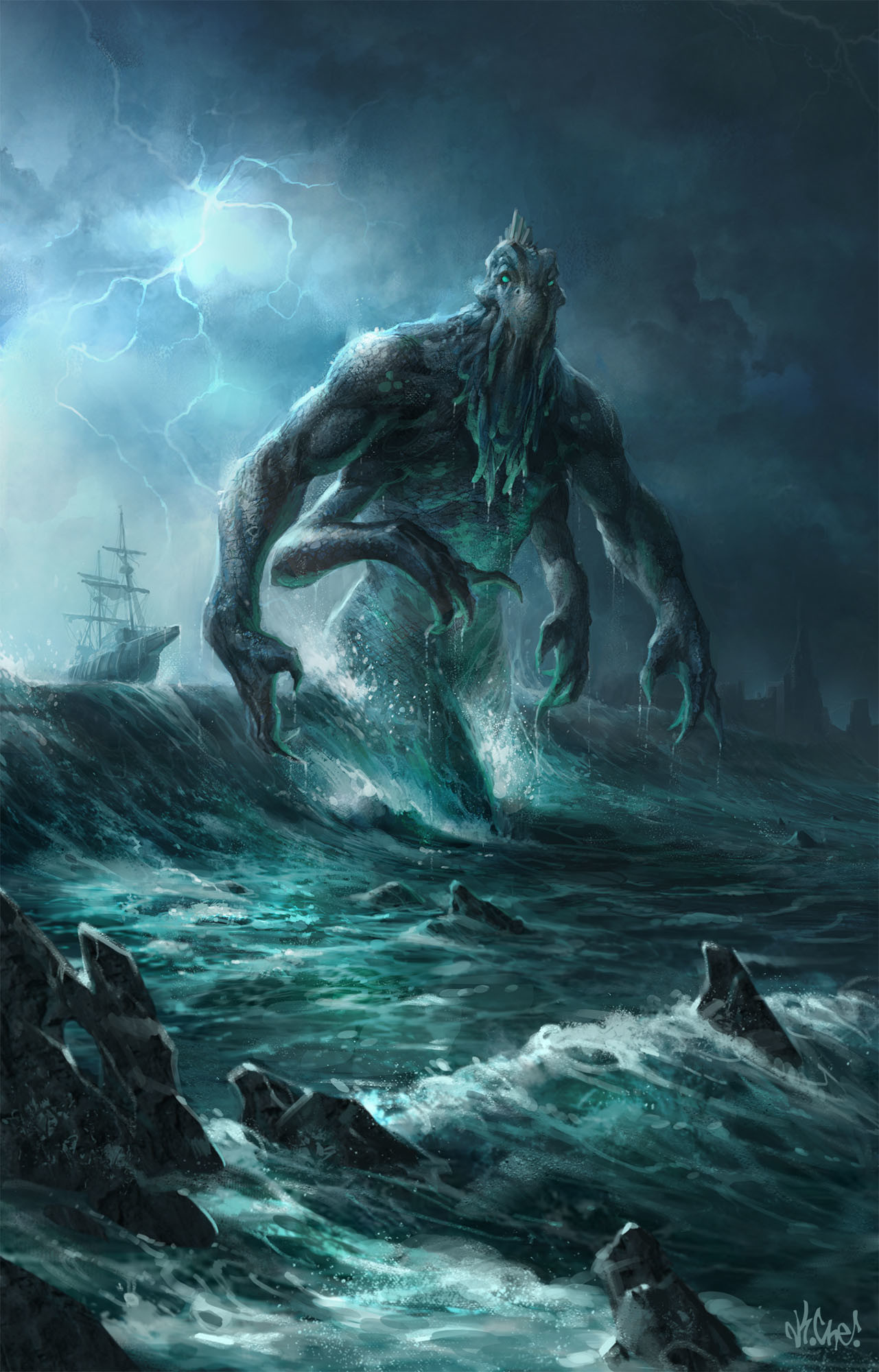 artstation-creature-of-the-deep-luca-nemolato-creature-feature