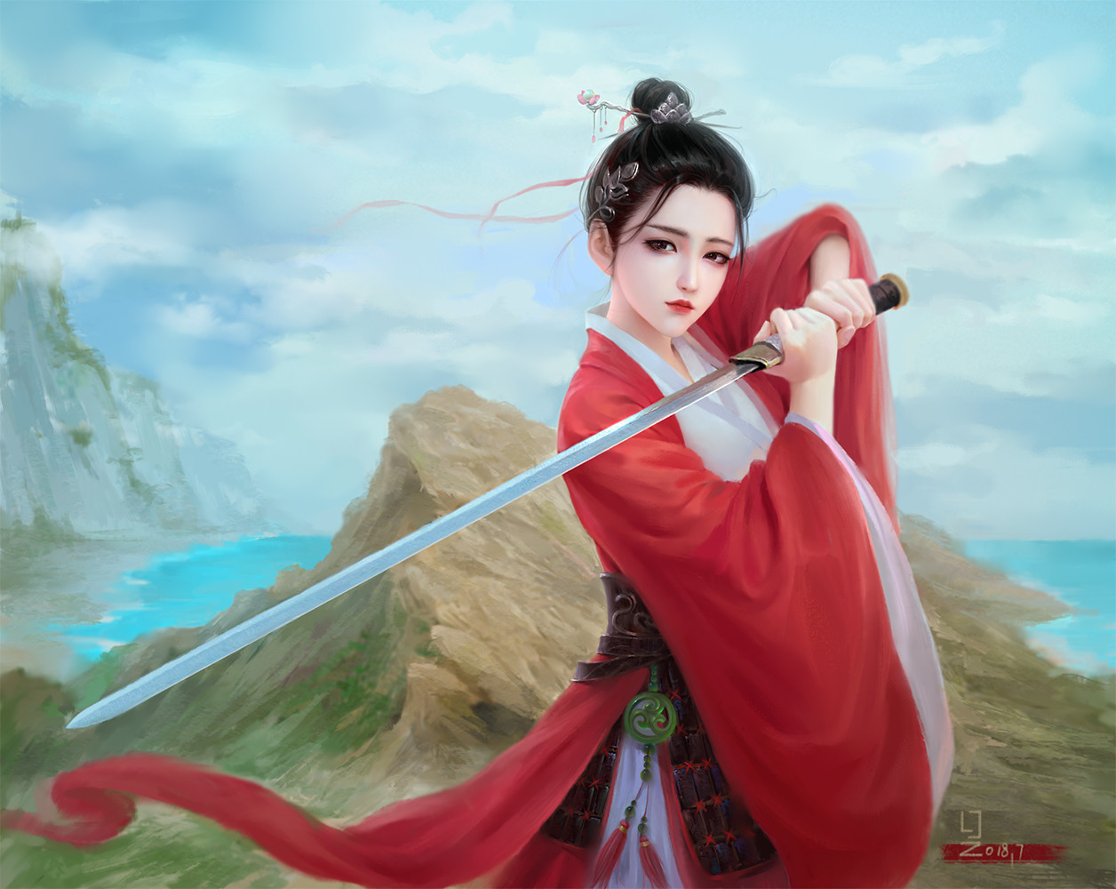 Китайская героиня. Принцесса фэнтези. Красивые китайские персонажи. Цзян яньли косплей. Легенда о хао лань.