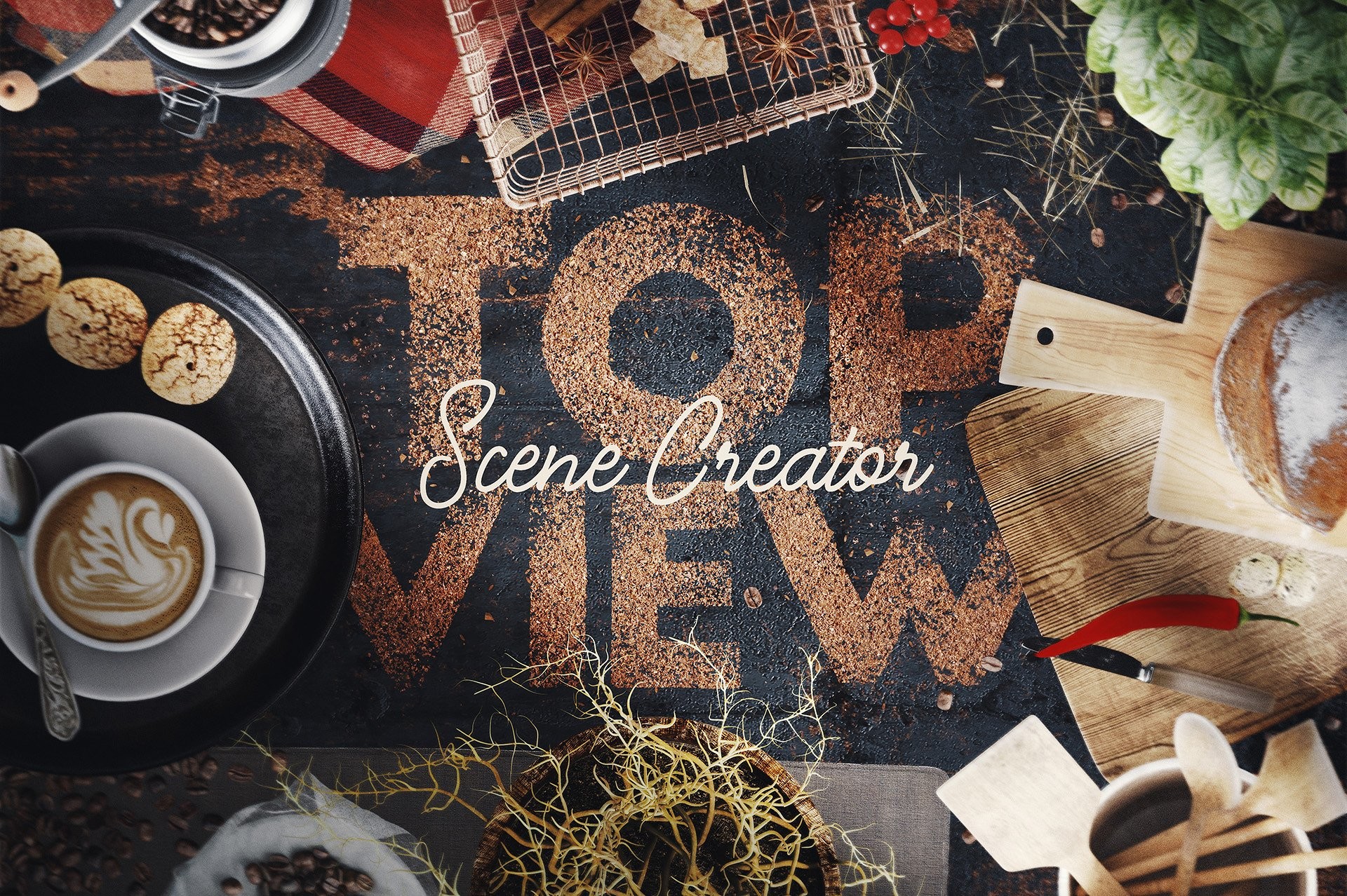 Artstation Coffee Scene Creator Top View Tomas Veselovsky