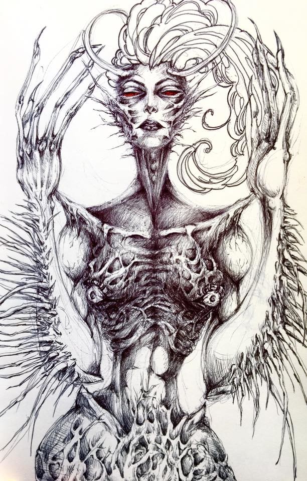 "Monster Lady"  Ink