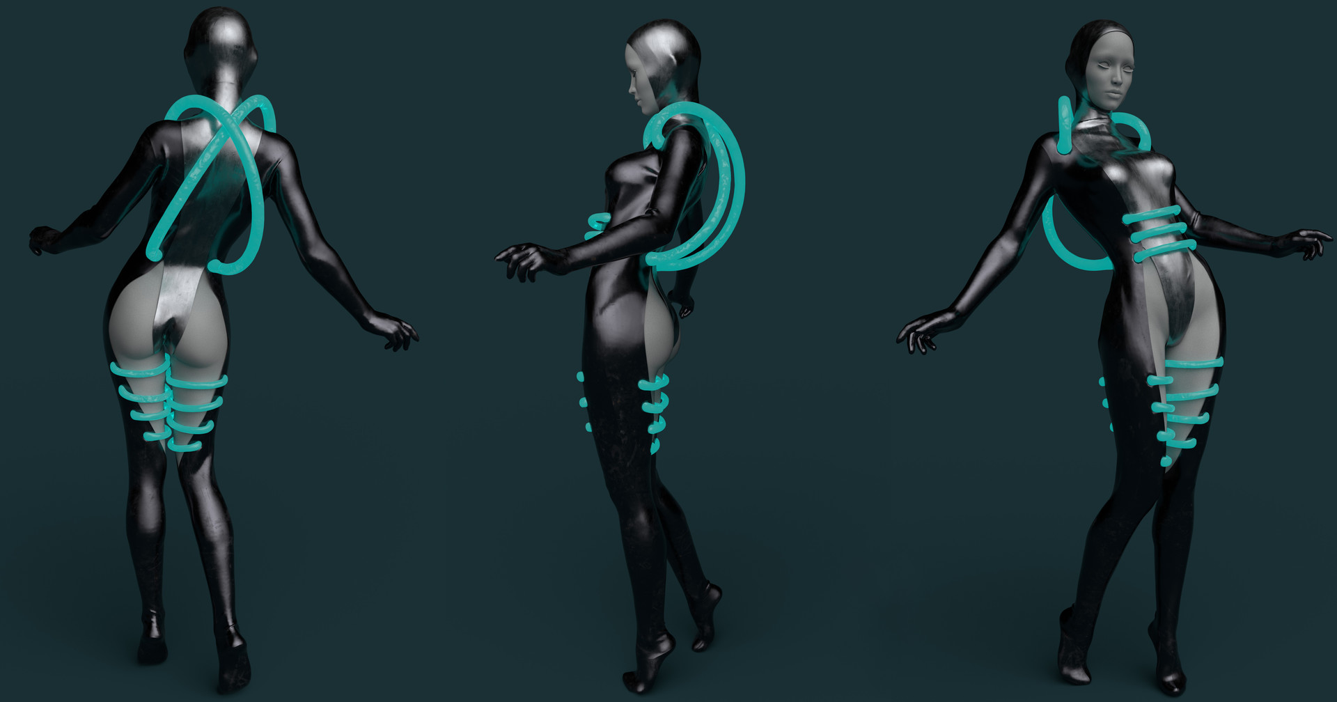 Artstation Marvelous Designer Futuristic Clothing Women Sam Nvn