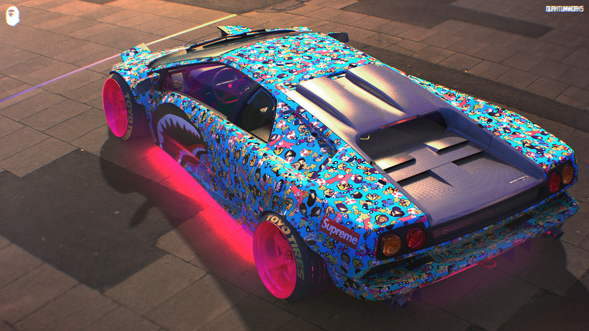 quantum - BAPE x QUANTUMWORKS Lamborghini Diablo SV