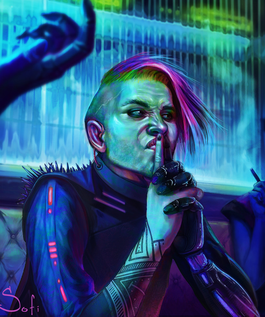 Artstation Cyberpunk 2077 Inspired Fan Art Sofi Sorokina