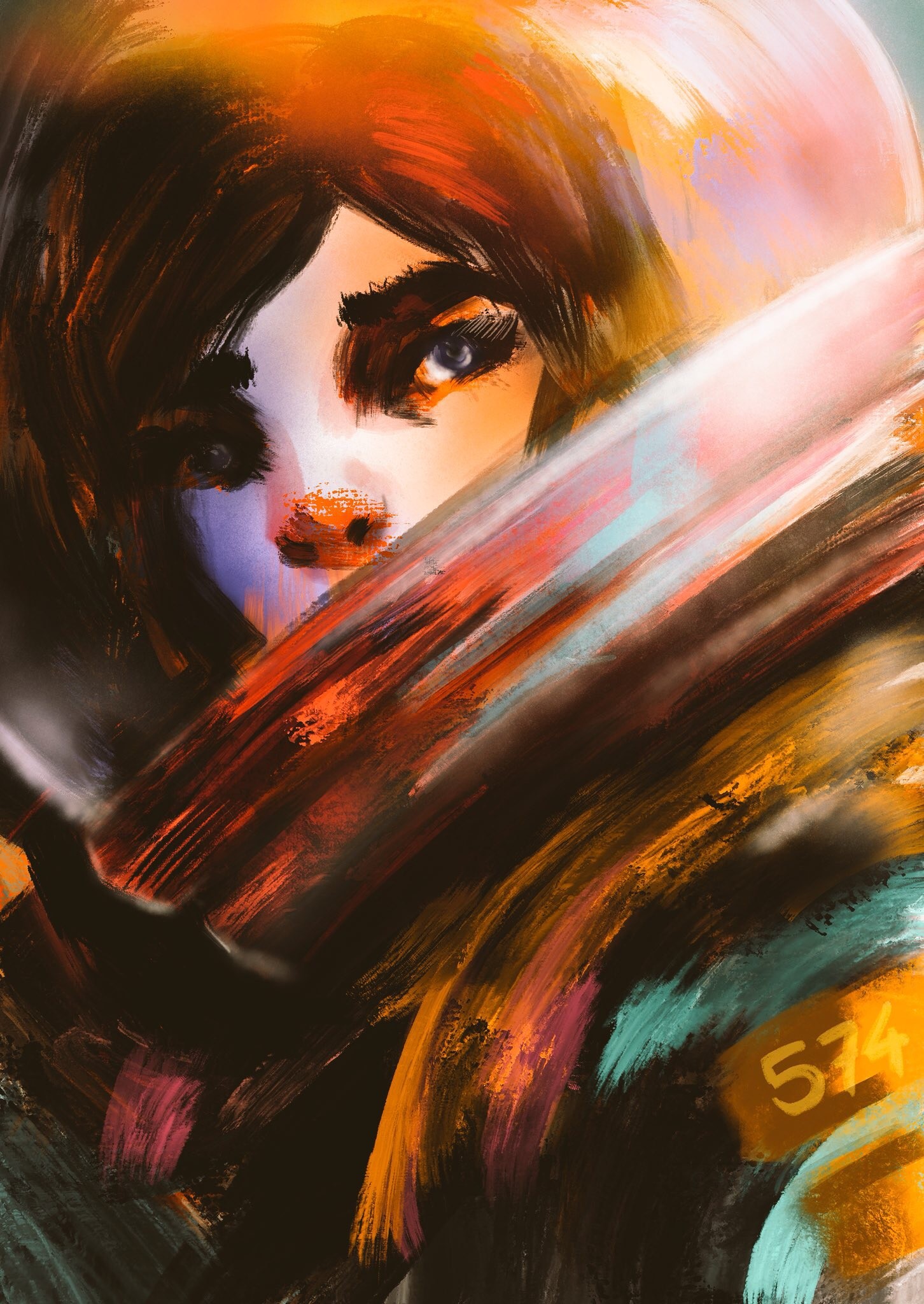 Artstation Space Girl Speed Painting Oli Blanc