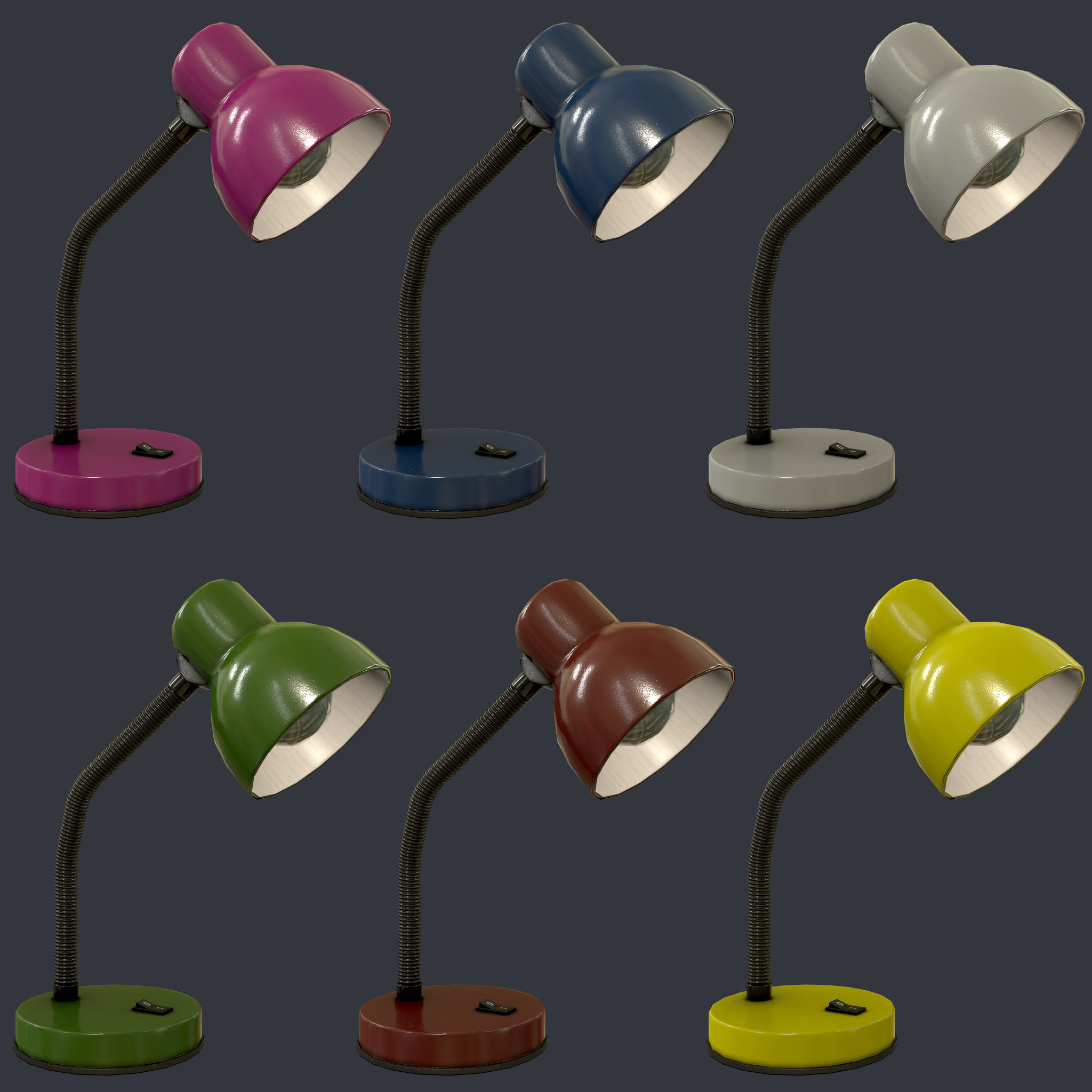 Desk Lamp - Various colours