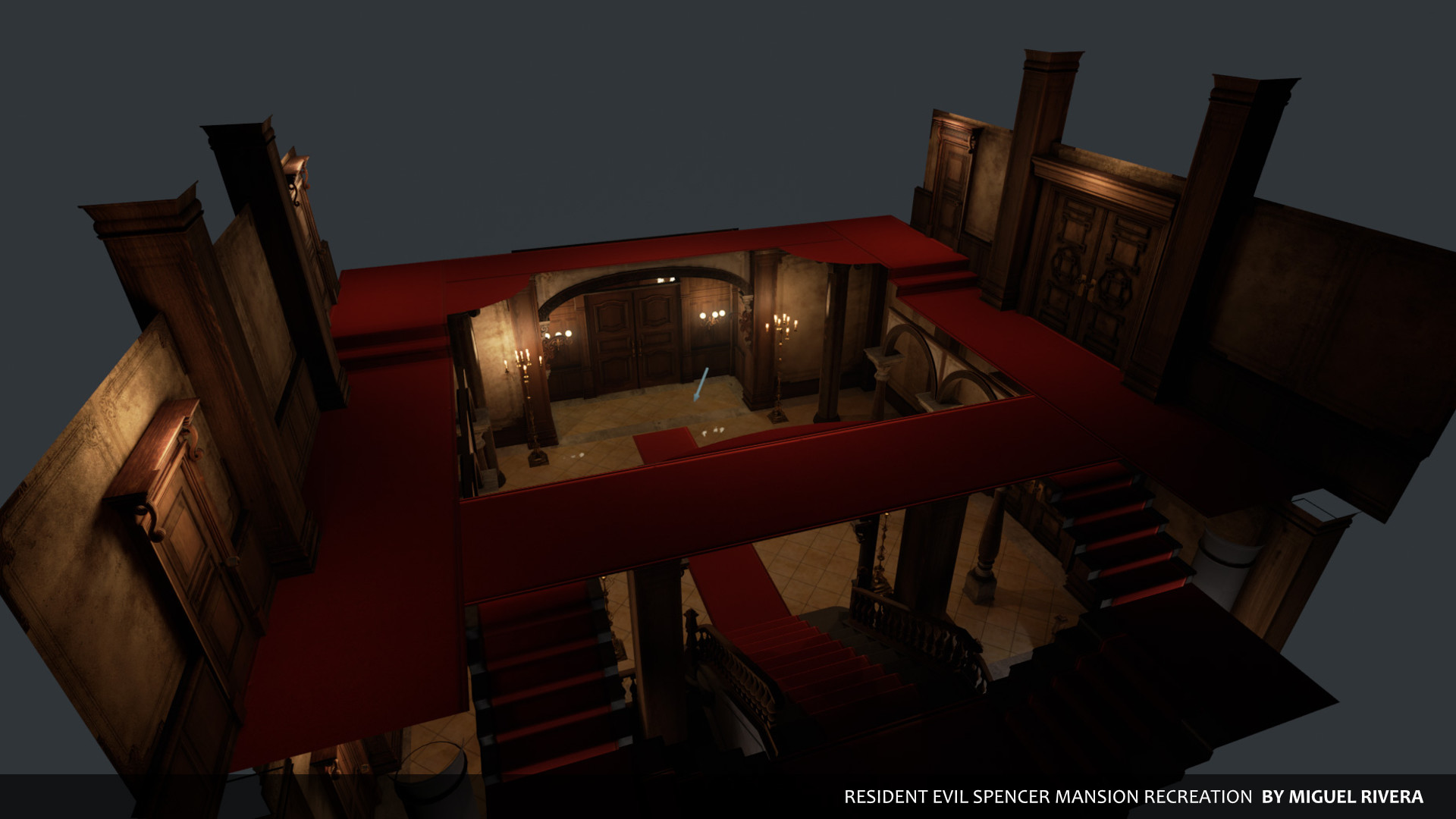 Artstation Resident Evil Spencer Mansion Recreation Miguel Antonio Rivera Casas