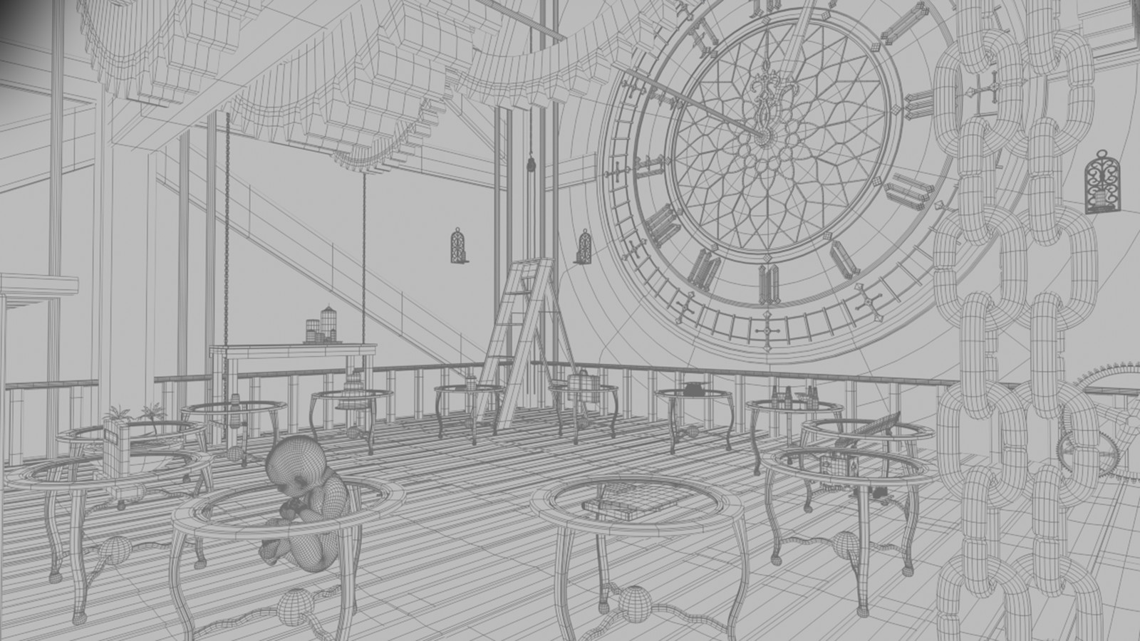 Overall shot - Wireframe