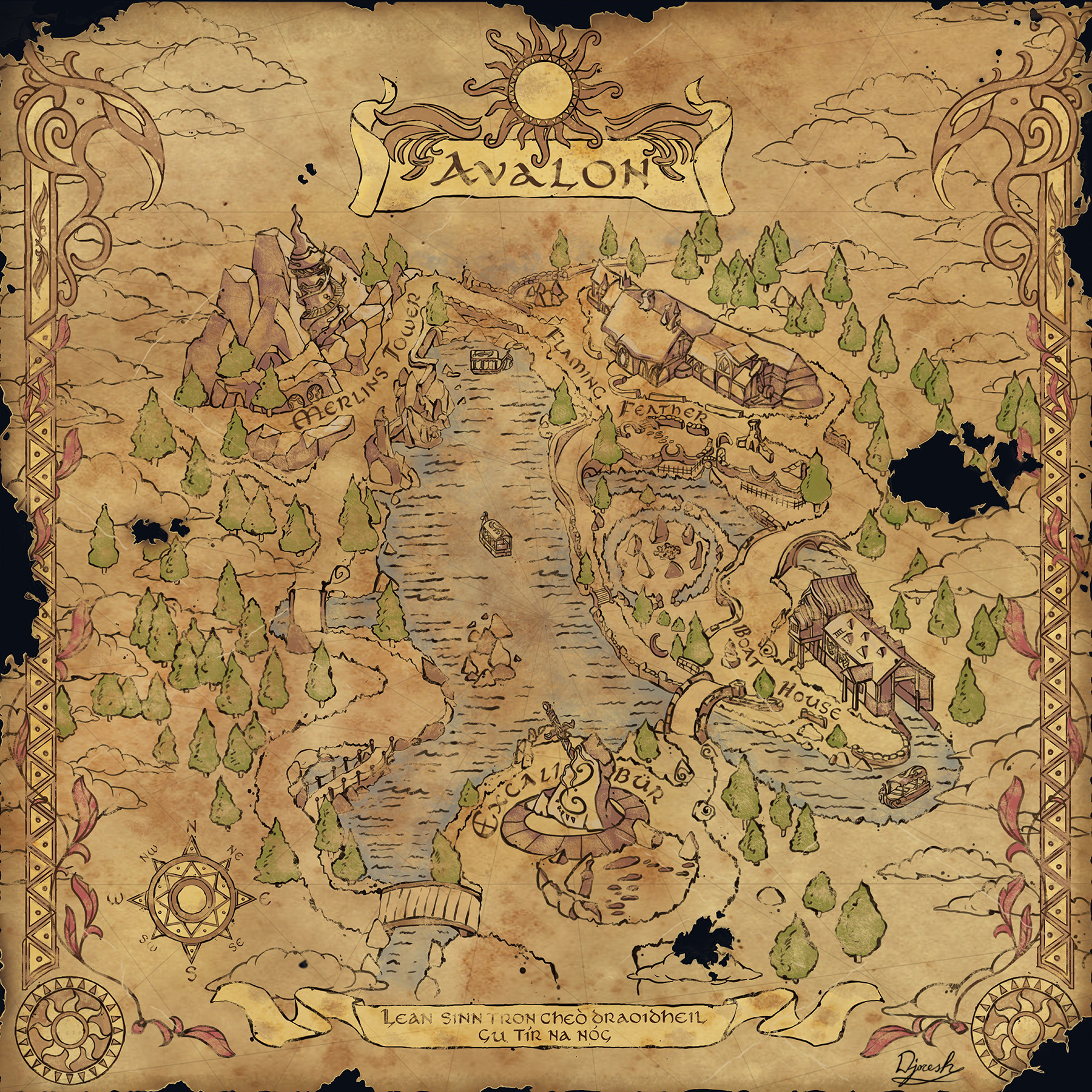 ArtStation Map of Avalon