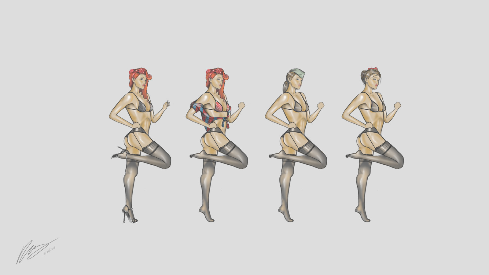 Artstation Pin Up Girls Brandon Williams