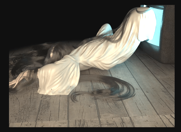 ArtStation - Long hair ghost lady