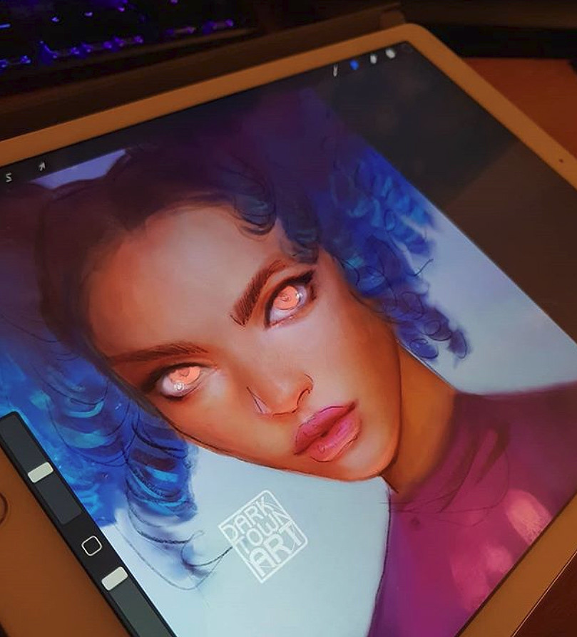 Me working on the Loish's #drawthisinyourstyle challenge