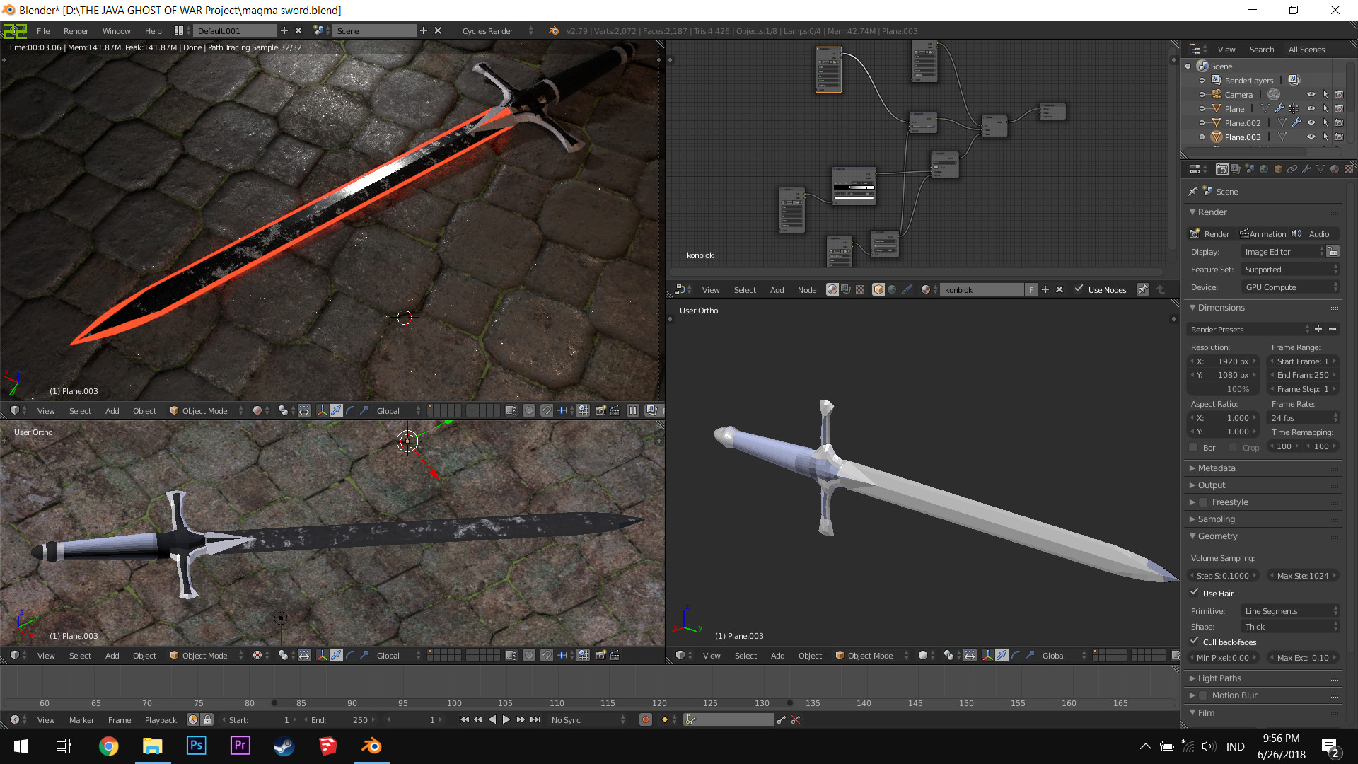 Artstation Magma Sword The Java Ghost Of War Project