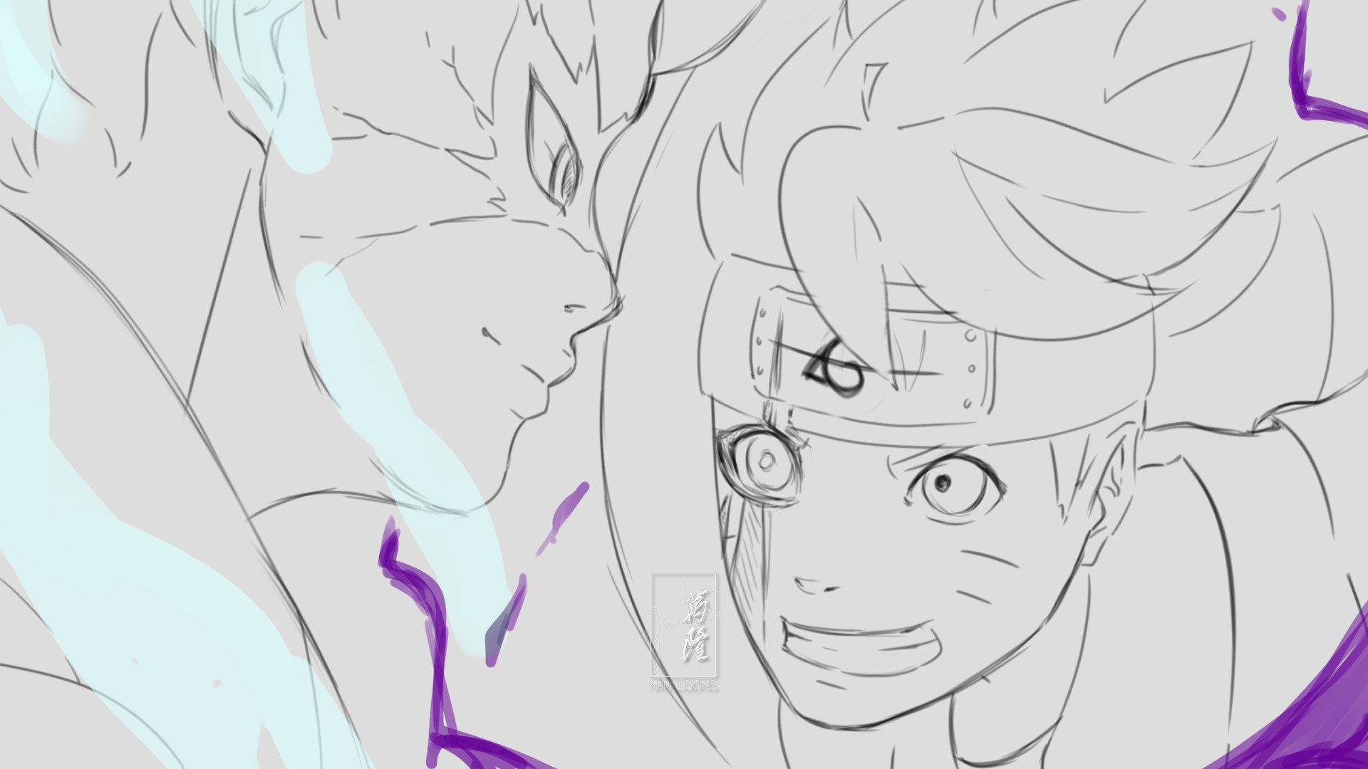 Artstation Boruto Vs Mitsuki Man Loong