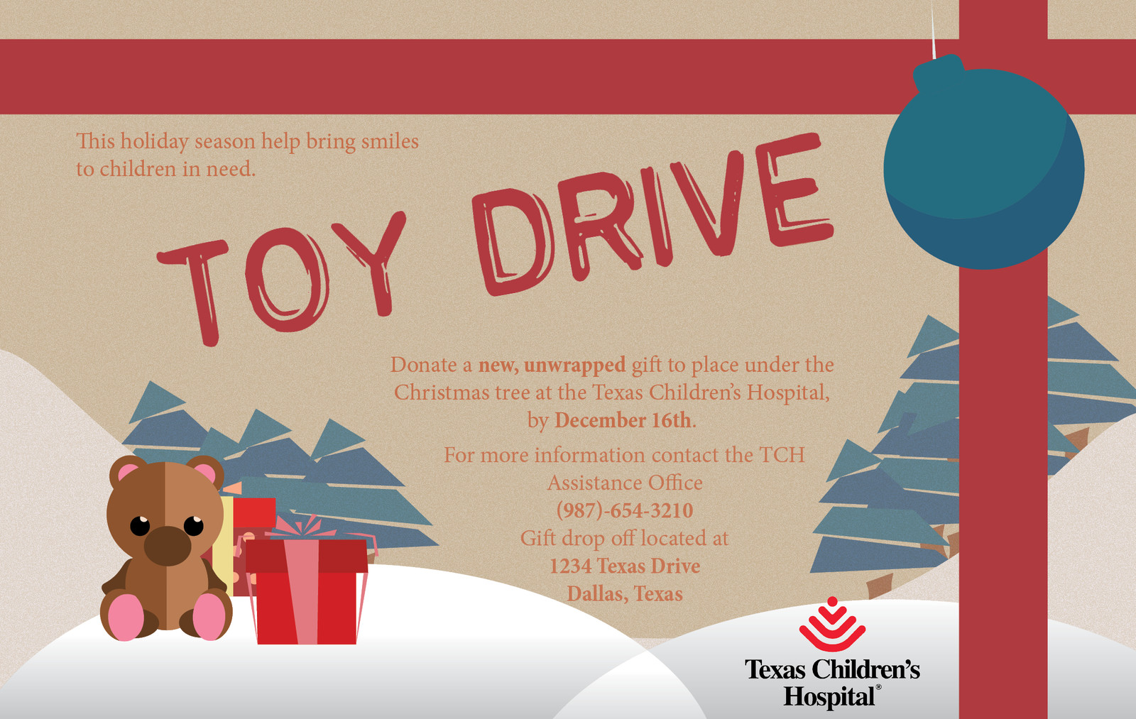 Toy Drive Half Page Advertisement