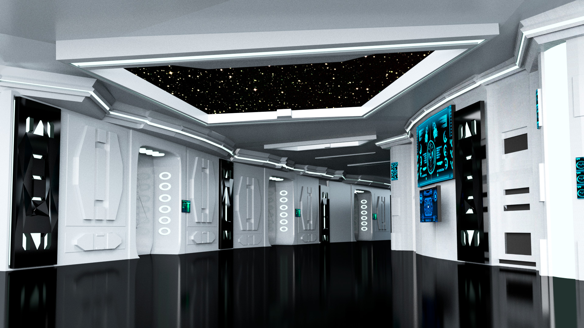 Ricardo Duque 3d Spaceship Corridor Based On Star Wars